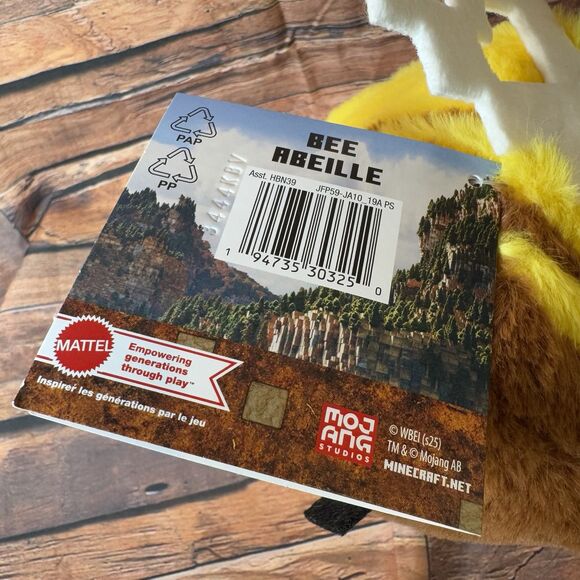 Minecraft Movie Bee Plush Toy Stuffed Animal 6" Video Game Mattel Mojang Gamer - Picture 10 of 10